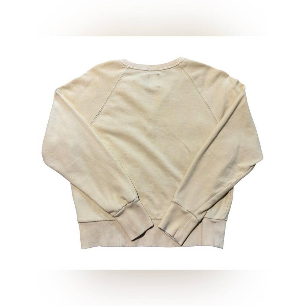 Gap Vintage Soft Henley Sweatshirt Butter Cream Button Placket Raglan XS - Picture 3 of 7